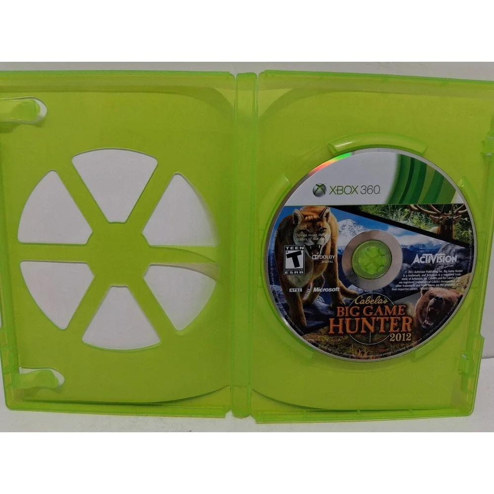 Cabelas Big Game Hunter 2012 Xbox 360 Activision Hunting Game Disc Only